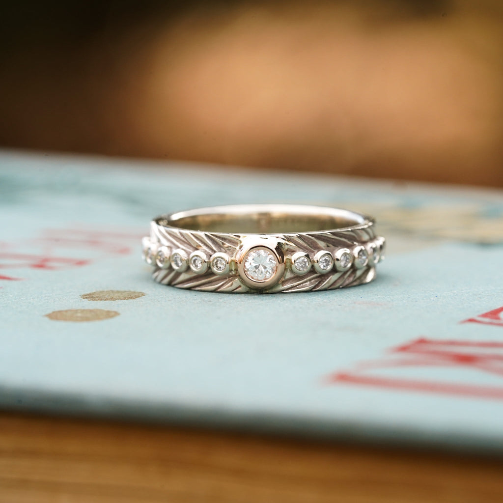 Mixed Metal Rose & White Gold Sagitta Solitaire