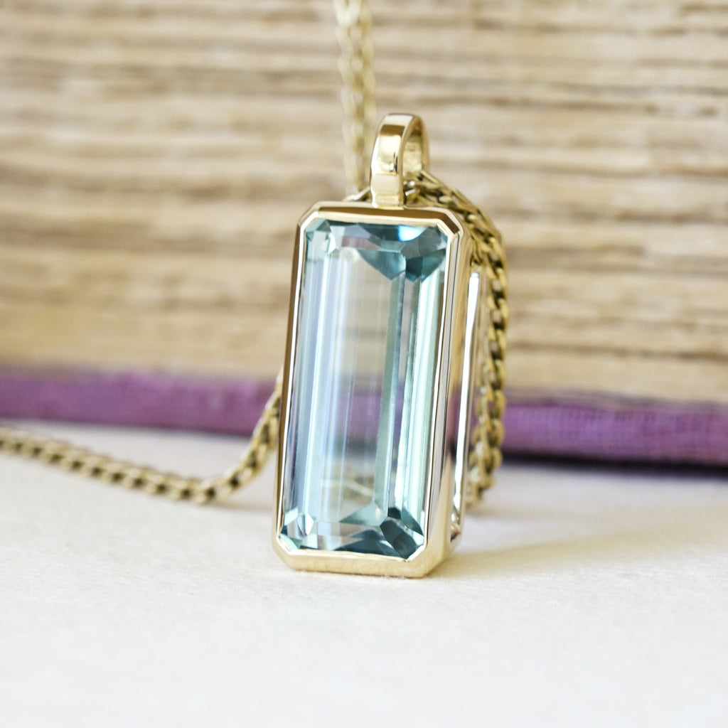 Quinceneara Aquamarine Pendant