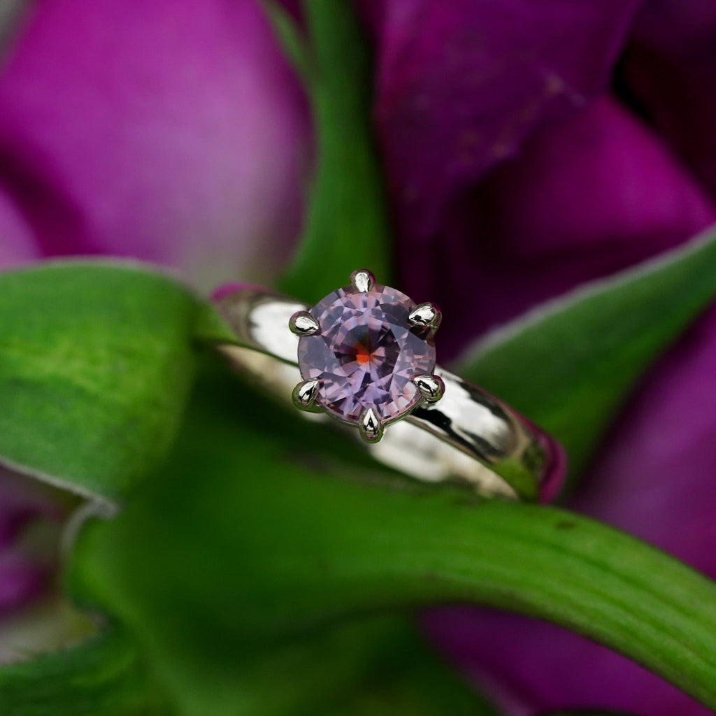 Classic solitaire engagement ring with heirloom feel