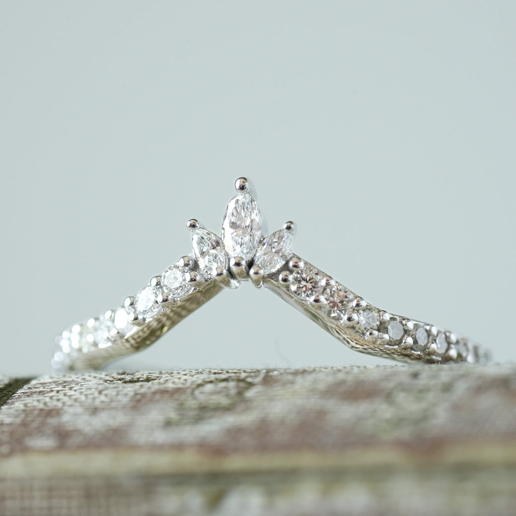 Marquis Heirloom Diamond Contour Wedding Band