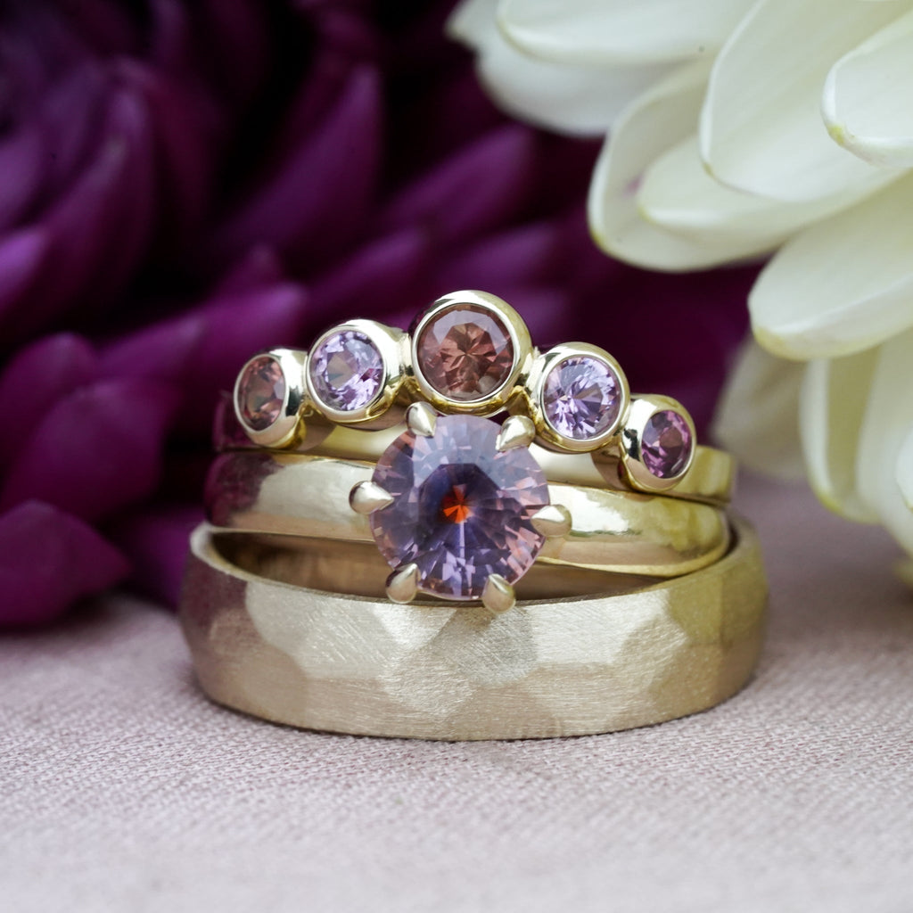 Sunset Contour Wedding Band