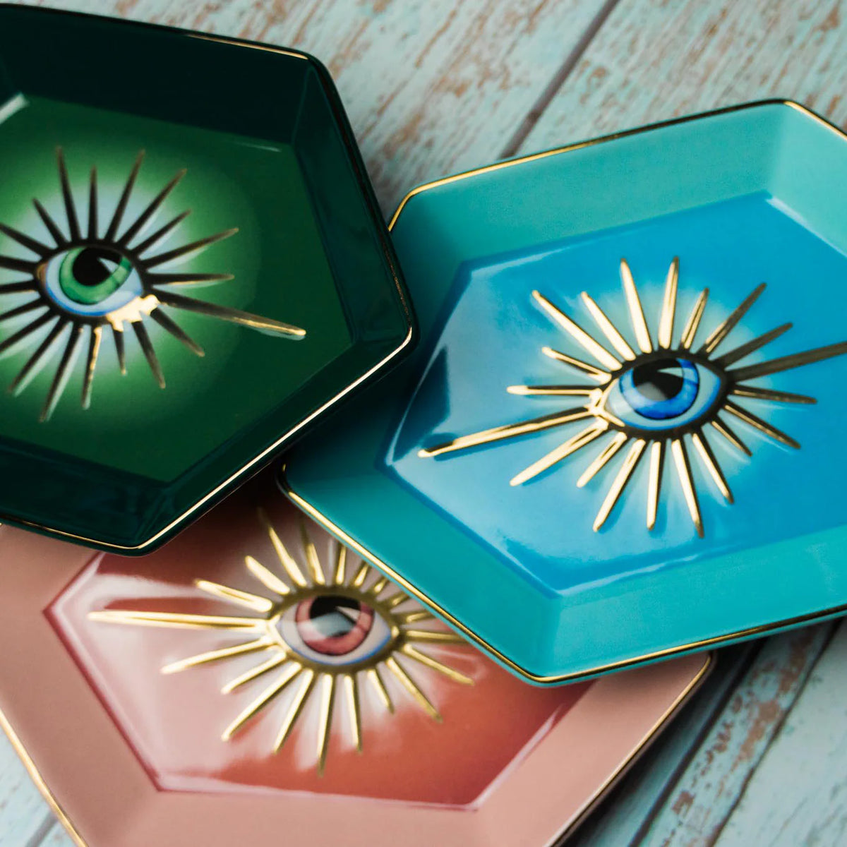 Hexagon Evil Eye Catchall Dish – Bohemi