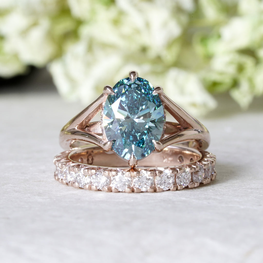 Handmade ethical wedding set with modern timeless design