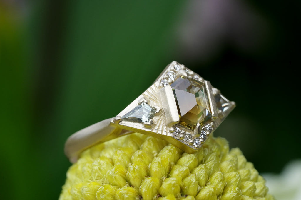 Montana sapphire ring with cosmic meaning